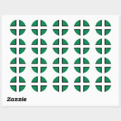 Devon, Britse vlag Ronde Sticker (Vel)