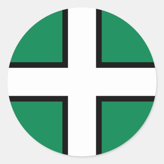 Devon, Britse vlag Ronde Sticker (Voorkant)
