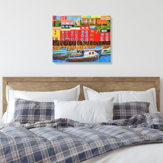 Devon Brixham canvas Afdruk (Insitu (Slaapkamer))