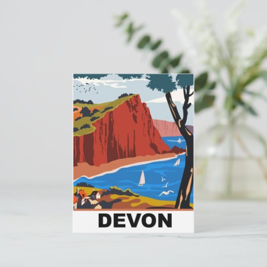 Devon Coast Briefkaart (Staand voorkant)