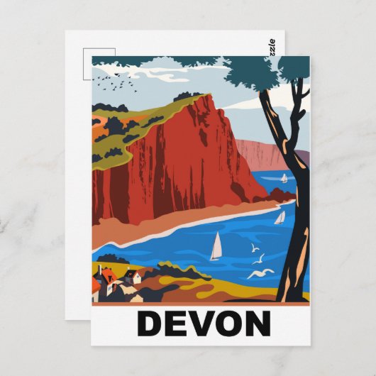 Devon Coast Briefkaart (Voorkant / Achterkant)
