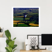 Devon Countryside Hot Air ballon Part 2 Poster (Thuiskantoor)