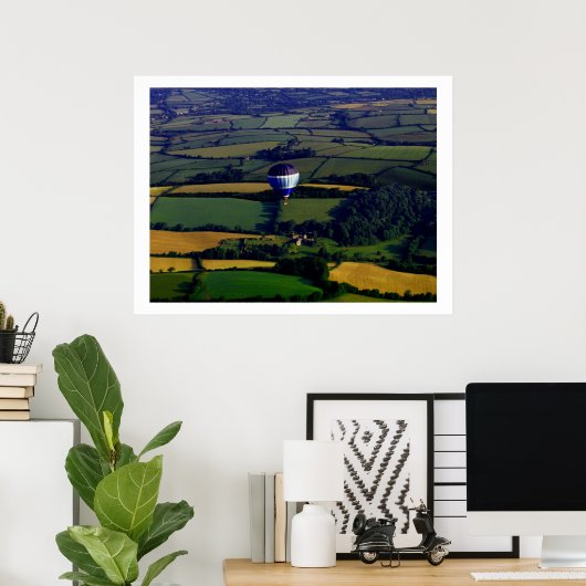 Devon Countryside Hot Air ballon Part 2 Poster (Thuiskantoor)