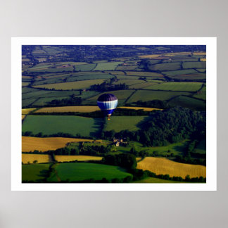 Devon Countryside Hot Air ballon Part 2 Poster