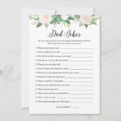 DEVON Dad Jokes Greenery Baby shower Game Kaart (Voorkant)
