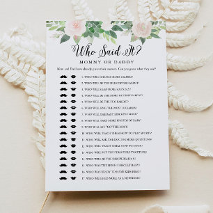 DEVON, die het zei mama papa Baby Game Kaart