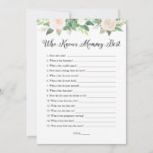 DEVON DIE mama het beste Baby shower Game kent Kaart (Voorkant)