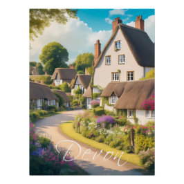 Devon Engeland Reisposter Perfect Poster