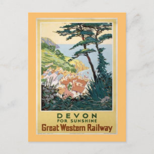Devon Engels Reisadvertentie Feestdagenkaart