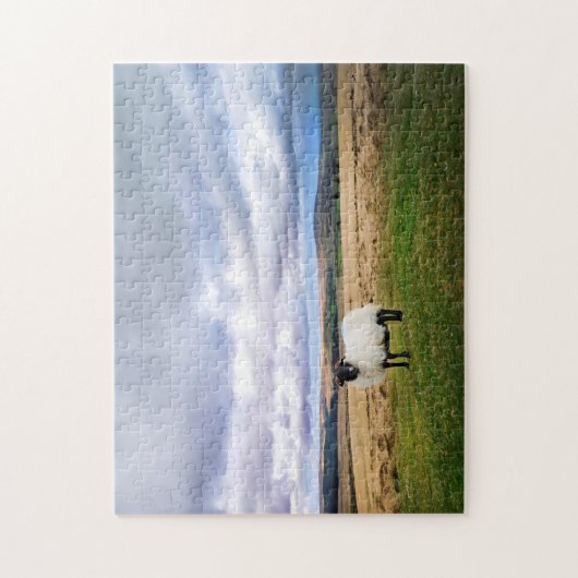 Devon England Landscape en Sheep Legpuzzel (Verticaal)