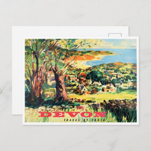 Devon England vintage Briefkaart (Voorkant / Achterkant)