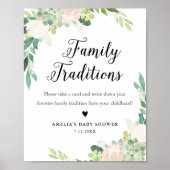 DEVON Family Traditions Baby shower Sign Poster (Voorkant)