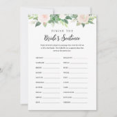 DEVON Finish the Bride's Phrase Bruidsspel Kaart (Voorkant)