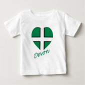 Devon Flag Heart met naam (Voorkant)