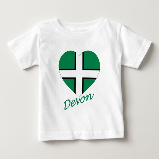 Devon Flag Heart met naam (Voorkant)