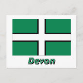 Devon Flag met naam Briefkaart (Voorkant)
