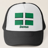 Devon Flag met naam Trucker Pet (Voorkant)