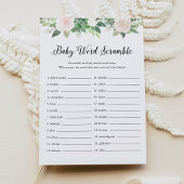 DEVON Greenery Baby Word Scramble Game Kaart