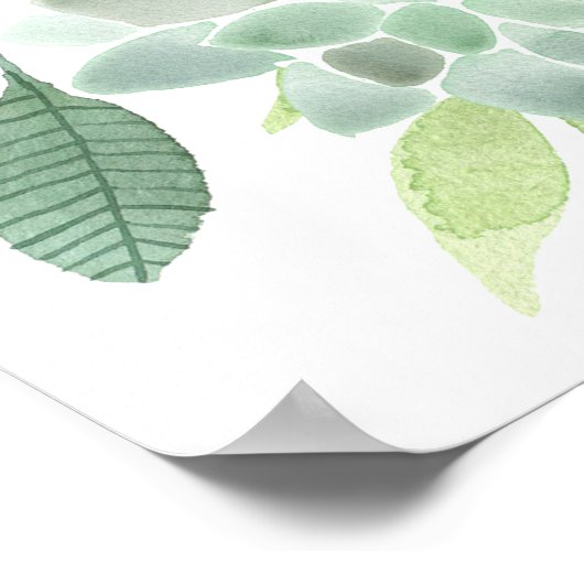 DEVON Greenery Bachelorette Party Welkom 18x24 Poster (Hoek)