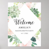 DEVON Greenery Bachelorette Party Welkom 18x24 Poster (Voorkant)