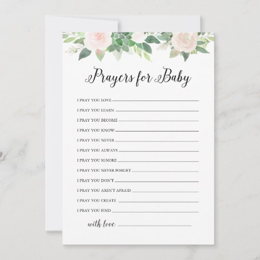 DEVON Greenery gebeden voor advies Kaart Baby show (Voorkant)