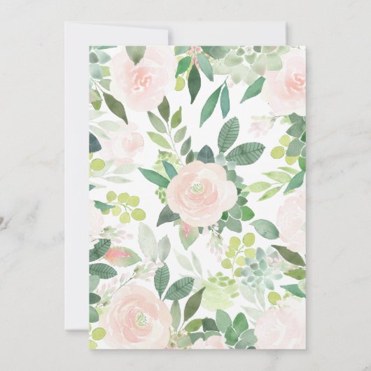 DEVON Greenery gebeden voor advies Kaart Baby show (Achterkant)