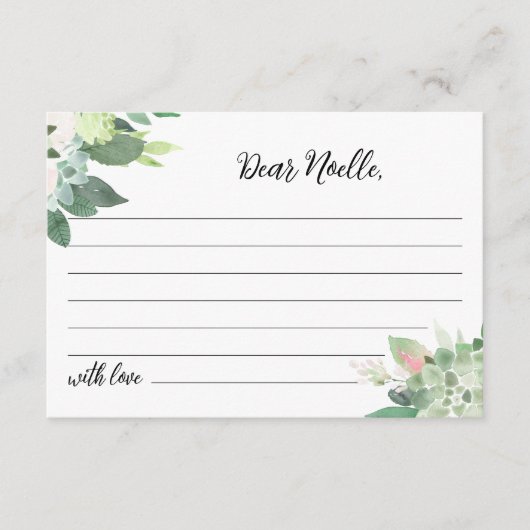 DEVON Greenery Time Capsule Star Baby shower Kaart (Voorkant)