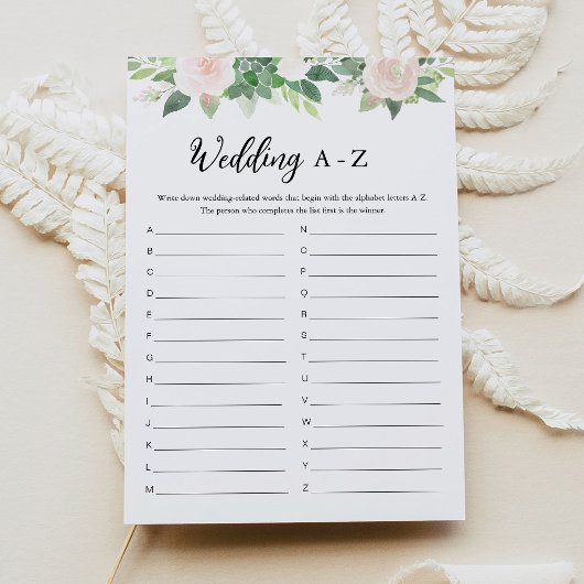 DEVON Groen Bruiloft A-Z Vrijgezellenfeest Spel Ka Kaart