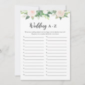 DEVON Groen Bruiloft A-Z Vrijgezellenfeest Spel Ka Kaart (Voorkant)