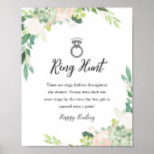 DEVON Groen Ring Hunt Vrijgezellenfeest Game Sign Poster (Voorkant)