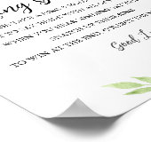 DEVON Groen Ring Spel Zeg geen Bruid Teken Poster (Hoek)