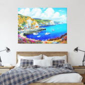 "Devon Harbour Dreamscape" - Een Engels zeegezicht Canvas Afdruk (Insitu (Slaapkamer))
