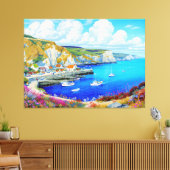 "Devon Harbour Dreamscape" - Een Engels zeegezicht Canvas Afdruk (Insitu (Woonkamer))