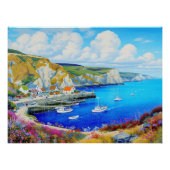 "Devon Harbour Dreamscape" - Een Engels zeegezicht Perfect Poster (Voorkant)