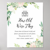 DEVON Hoe oud waren ze bruids spel teken Poster (Voorkant)