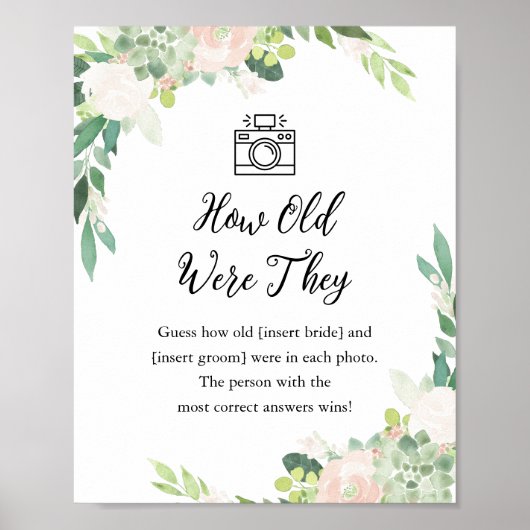 DEVON Hoe oud waren ze bruids spel teken Poster (Voorkant)