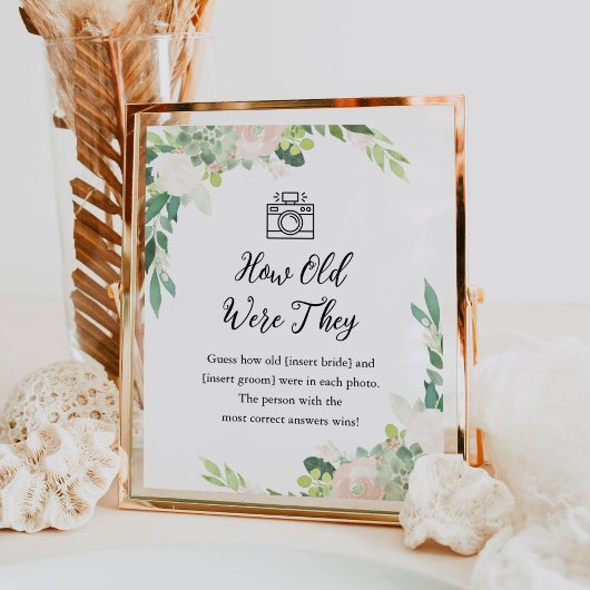 DEVON Hoe oud waren ze bruids spel teken Poster