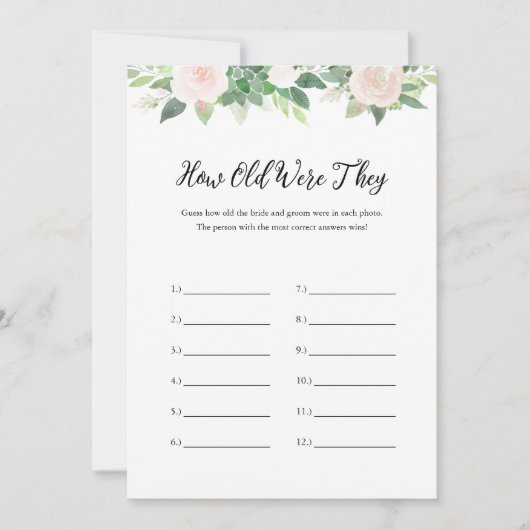 DEVON Hoe oud waren ze foto Vrijgezellenfeest spel Kaart (Voorkant)