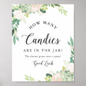 DEVON Hoeveel Snoepjes in Jar Baby shower spel Poster (Voorkant)