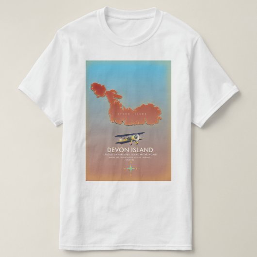 Devon Island, canadese kaart T-shirt (Design voorkant)