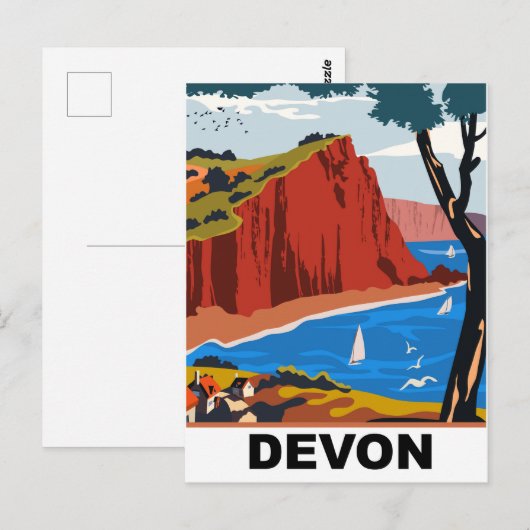 Devon Kust Briefkaart (Voorkant / Achterkant)