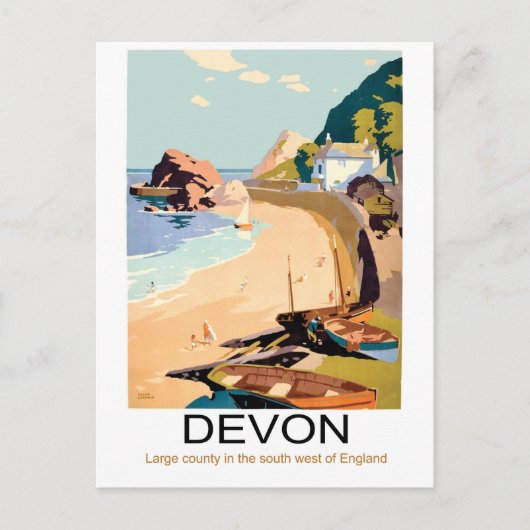 Devon Kust, Engeland Briefkaart (Voorkant)