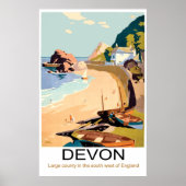 Devon Kust, Engeland Poster (Voorkant)