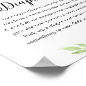 DEVON Late Night Luiers Baby shower teken Poster (Hoek)