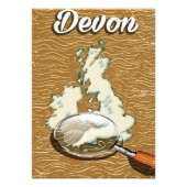 Devon map vintage poster (Voorkant)