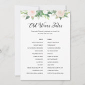 DEVON Old Wives Tales Baby shower Game Kaart (Voorkant)