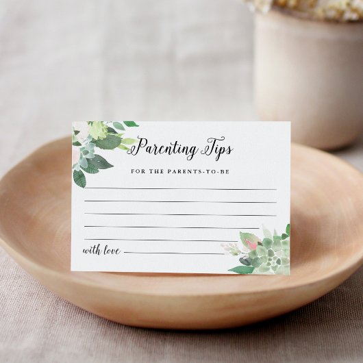 DEVON Ouderschap Tips Baby shower Advies Kaart