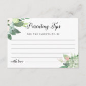 DEVON Ouderschap Tips Baby shower Advies Kaart (Voorkant)