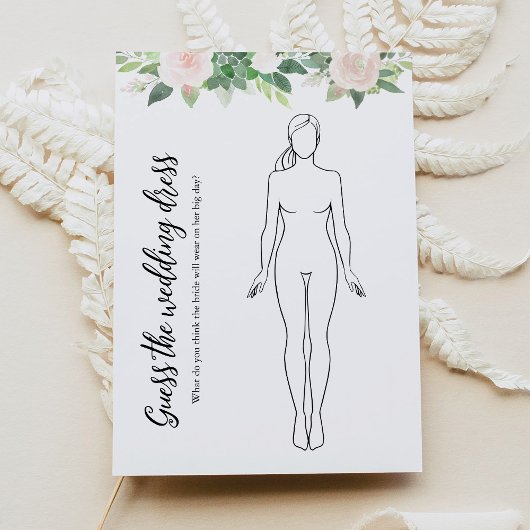 DEVON Raad de Trouwjurk Bruids douche spelkaart Kaart