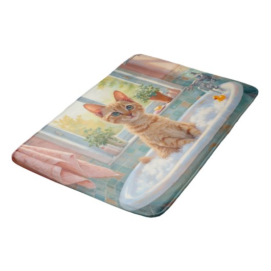 Devon Rex bad decor Badmat (Gekanteld)